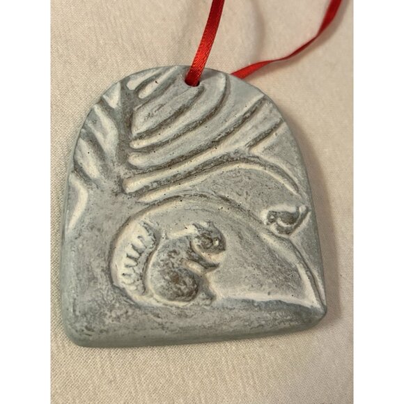 Vintage Signed Isabel Bloom Lot Set 2 Christmas Ornaments Cast 1989 1991 - Picture 5 of 7